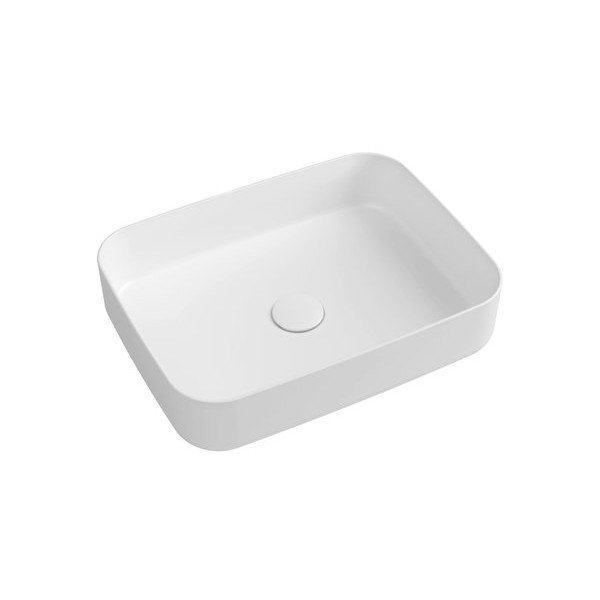 Biała umywalka ceramiczna Sapho Infinity Rectangle, 50x36 cm