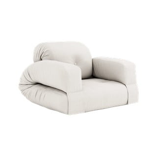 Rozkładany fotel z jasnobeżowym obiciem Karup Design Hippo Natural
