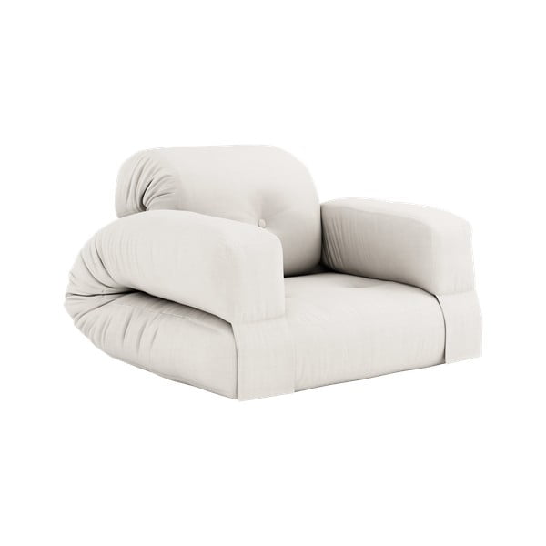 Rozkładany fotel z jasnobeżowym obiciem Karup Design Hippo Natural