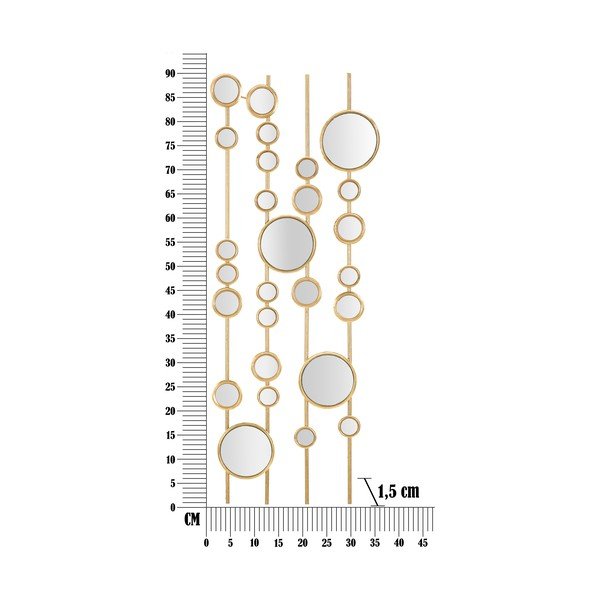 Metalowa dekoracja ścienna 35,5x90 cm Small Mirros – Mauro Ferretti-image-4