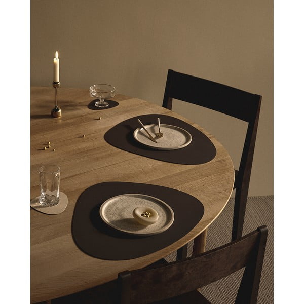 Mata stołowa ze skóry ekologicznej 37x44 cm Curve L Double Nupo – LIND DNA-image-1