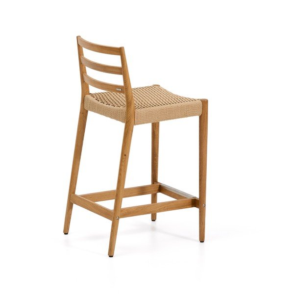 Hoker z litego drewna dębowego w naturalnym kolorze (wysokość siedziska 65 cm) Analy – Kave Home-image-2