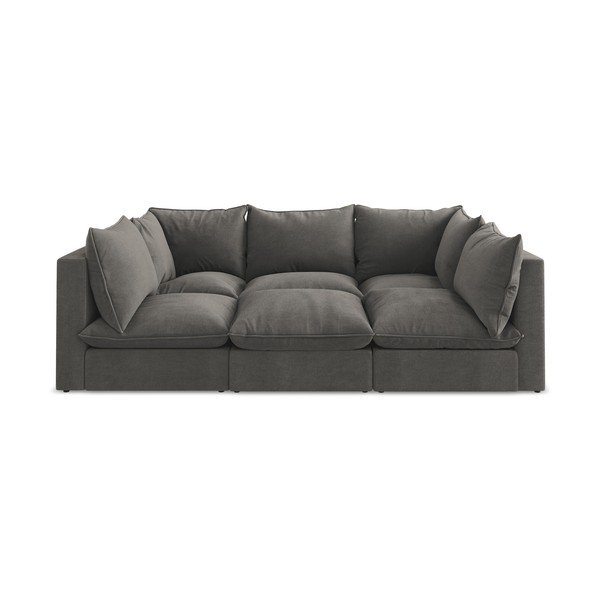 Ciemnoszara sofa 255 cm Manao – Makamii