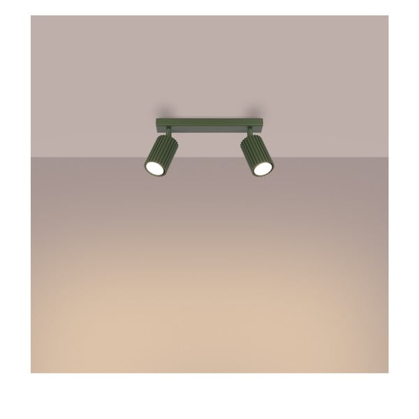 Zielona lampa punktowa 6,5x30 cm Gleam – Sollux-image-2