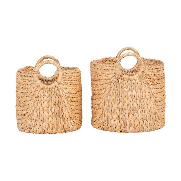 Koszyki zestaw 2 szt. z hiacyntu wodnego ø 35x37 cm Passo – House Nordic