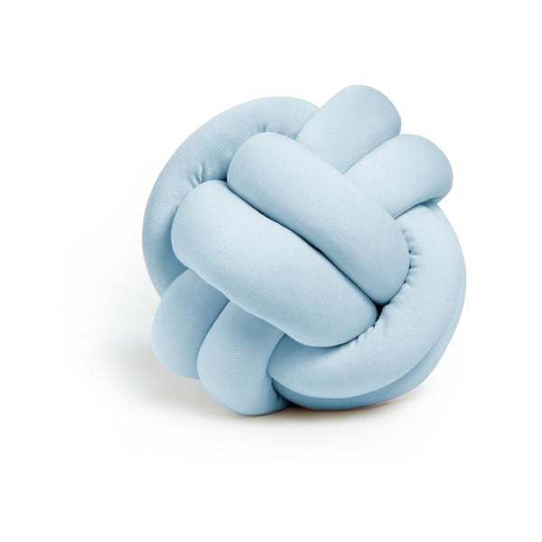 Niebieska poduszka dekoracyjna Knot, ⌀ 25 cm
