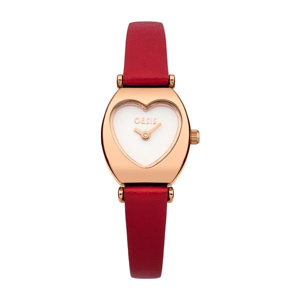 Czerwony zegarek damski Oasis Heart