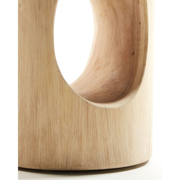 Okrągły stolik z litego drewna munggur ø 30 cm Halker – Kave Home-image-4