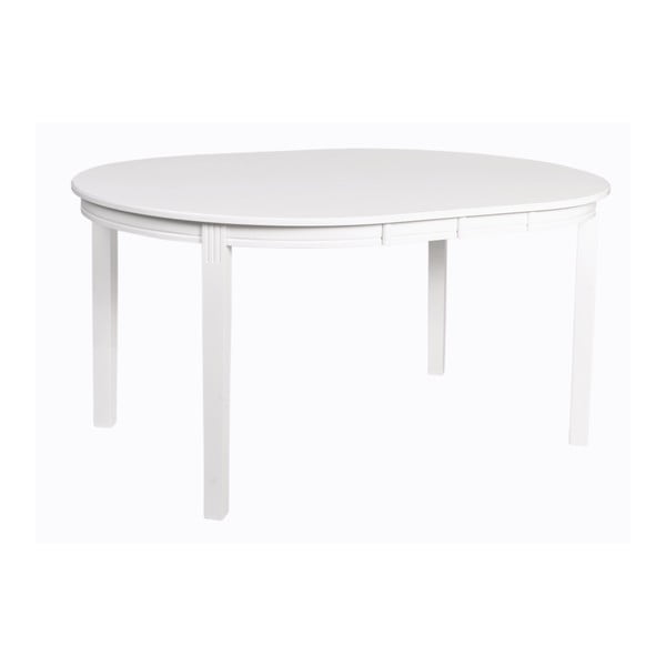 Biały rozkładany stół do jadalni Rowico Wittskar, 150x107 cm