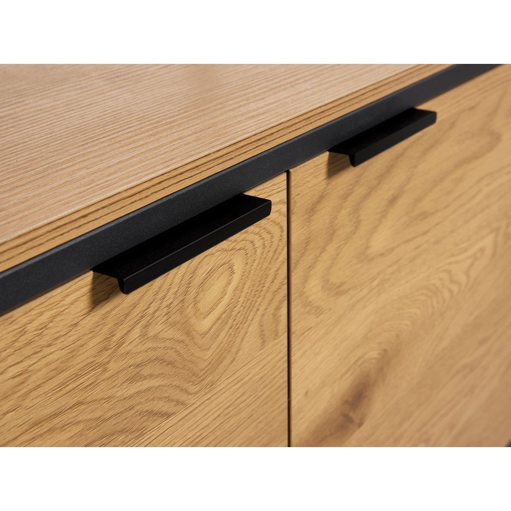 Regał w dekorze dębu w naturalnym kolorze 90x190x40 cm Cesura – Unique Furniture (zdjęcie 4)