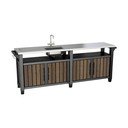 Kuchnia ogrodowa w dekorze orzecha 237x52 cm Unity Chef – Keter