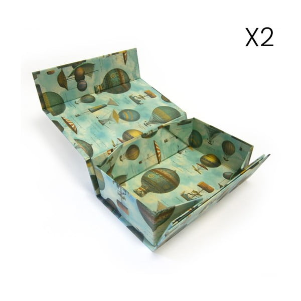 Pudełka prezentowe zestaw 2 szt. 13x36 cm Air Balloon – Kartos-image-1