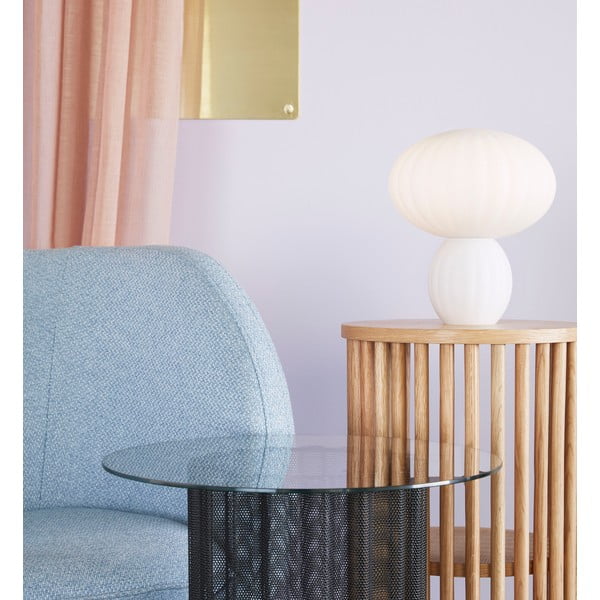 Konsola z drewna dębowego Hübsch Folk, ø 35 cm-image-2