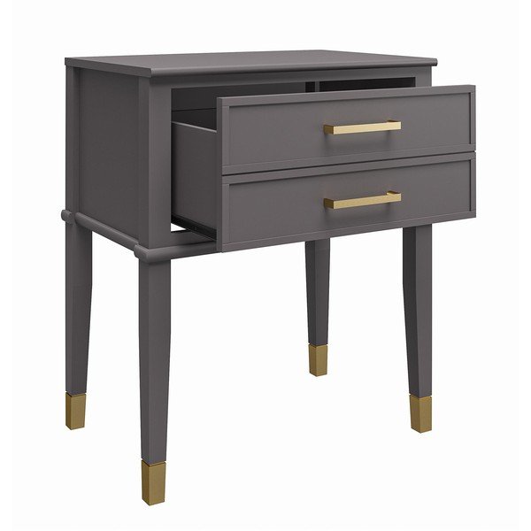 Ciemnoszara szafka nocna Westerleigh – CosmoLiving by Cosmopolitan-image-3