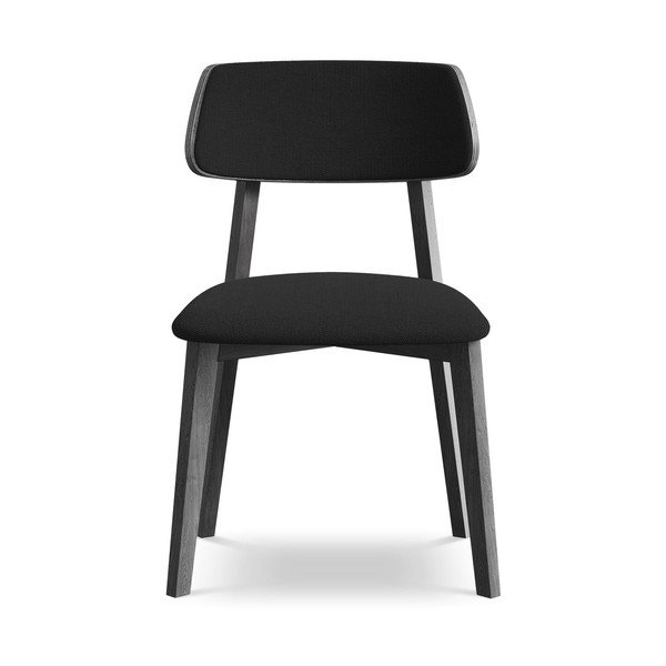 Czarne krzesło z litego drewna Niu – Makamii-image-1