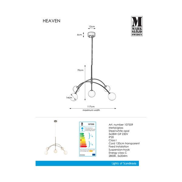 Lampa wisząca Markslöjd Heaven, ø 117 cm-image-2