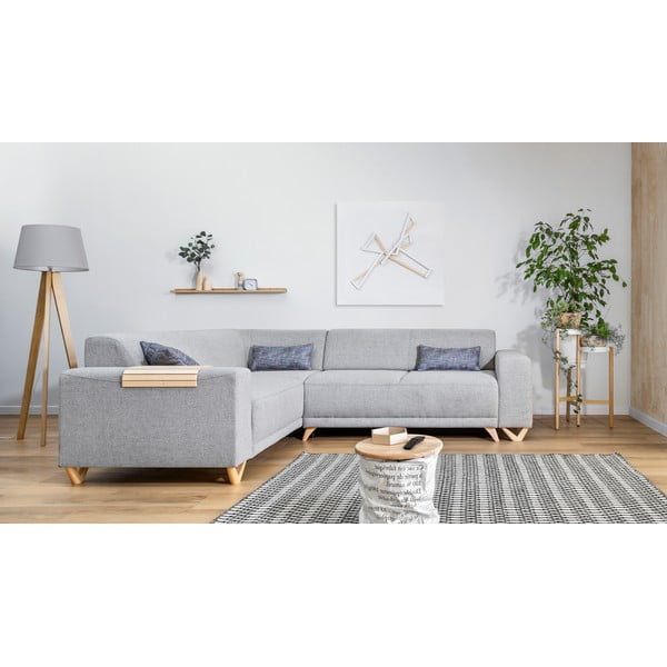 Jasnoszary rozkładany/ze schowkiem narożnik (lewostronny/w kształcie litery L) Classy Sophie – Miuform-image-1