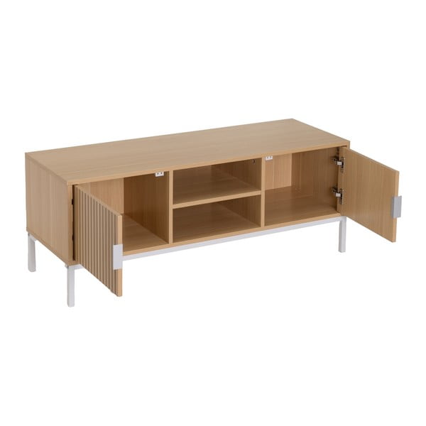 Szafka pod TV w dekorze dębu w naturalnym kolorze 120x45x40 cm Mid-Lines – Casa Selección-image-1