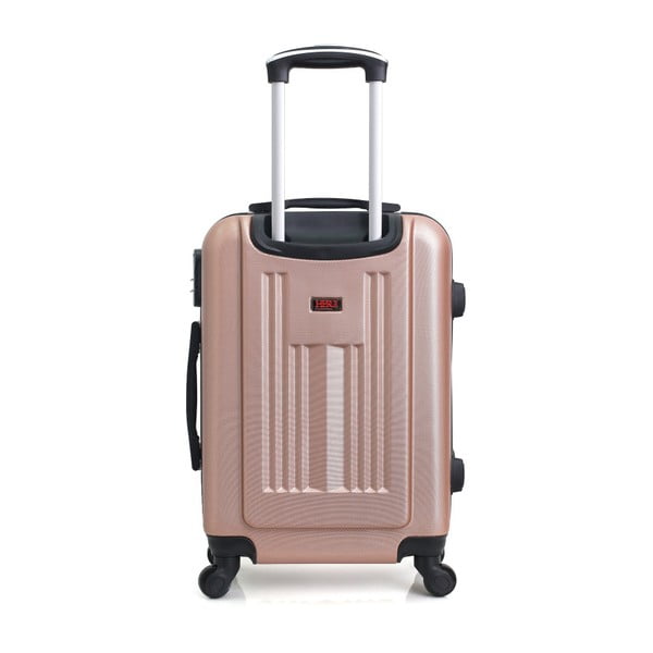 Walizka na kółkach w złotoróżowym kolorze Hero Lipari, 37 l-image-2