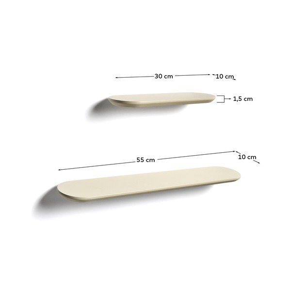 Beżowe półki zestaw 2 szt. 55 cm Arely – Kave Home-image-4
