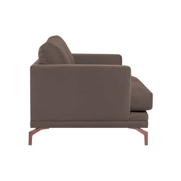 Brązowa sofa 2-osobowa z konstrukcją w kolorze złota Windsor & Co Sofas Jupiter-image-2