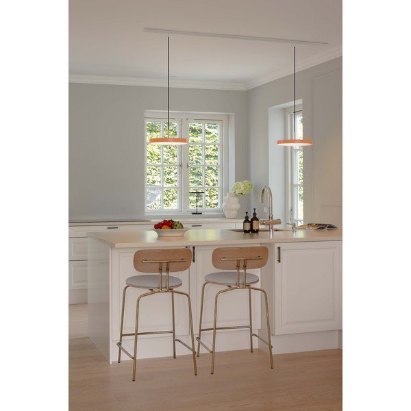 Pomarańczowa metalowa lampa wisząca LED ze ściemniaczem i metalowym kloszem ø 31 cm Asteria Plus – UMAGE-image-3