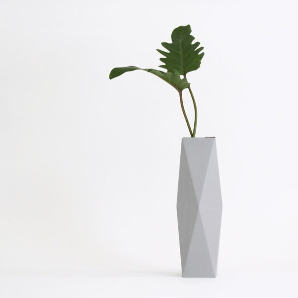 Składany wazon origami SNUG.Grey