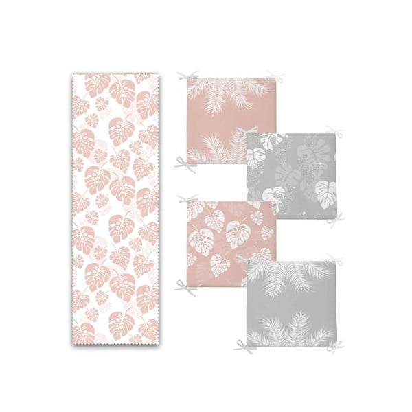 Zestaw poduszek na krzesła i bieżnika 5 szt. Tropical Leaves – Mila Home