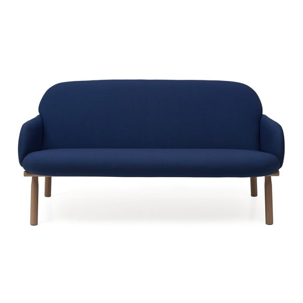 Ciemnoniebieska sofa z 2 ciemnoniebieskimi i 2 różowymi poduszkami HARTÔ Georges