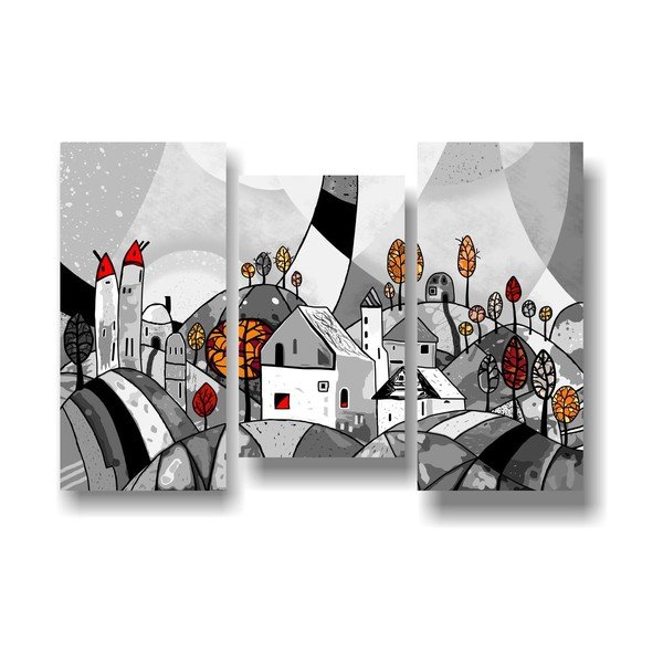 3-częściowy obraz na płótnie Tomasucci Landscape, 105x150 cm