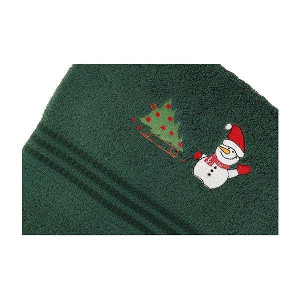 Zestaw 2 ręczników Corap Green Snowman, 50x90 cm-image-3