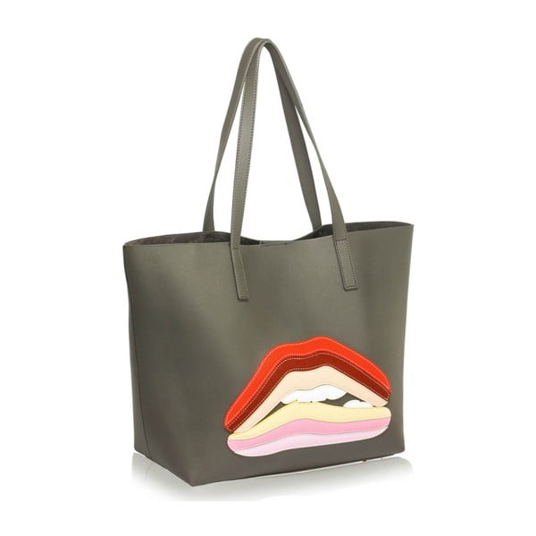 Szara torebka L&S Bags Lips