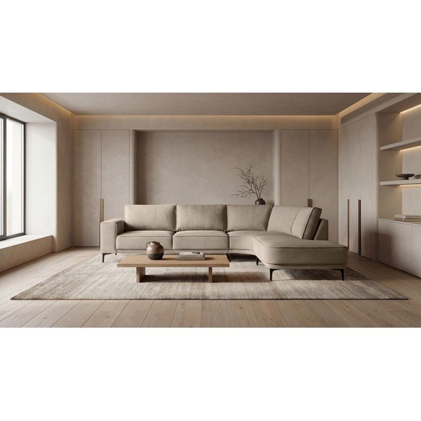 Jasnobrązowy narożnik (prawostronny) Copenhagen – Scandic-image-1