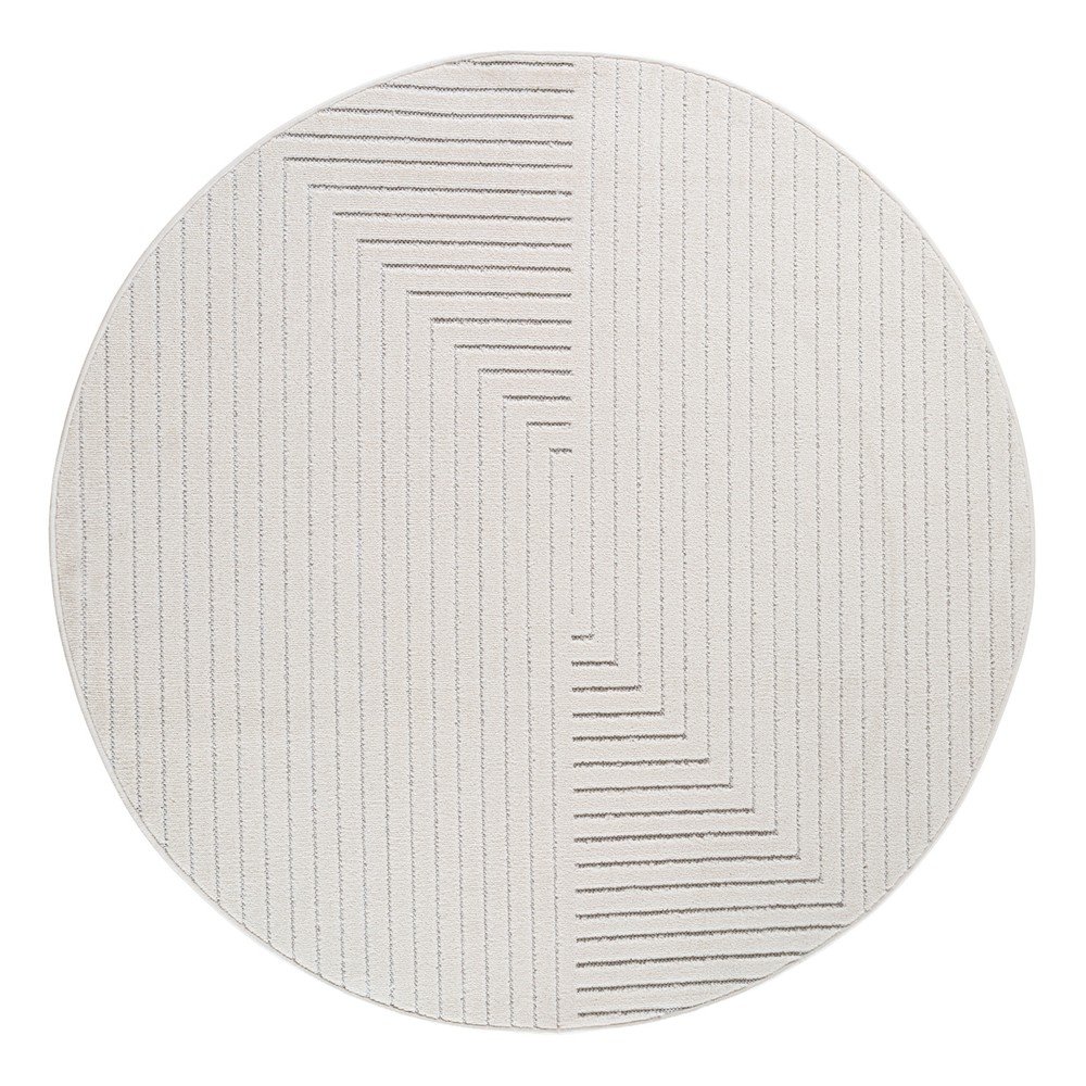 Kremowy okrągły dywan odpowiedni na zewnątrz ø 120 cm Nova 1202 – Ayyildiz Carpets