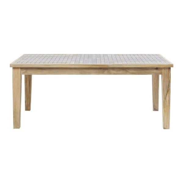 Drewniany stół do jadalni z kamionkowym blatem Kare Design, 180x90 cm