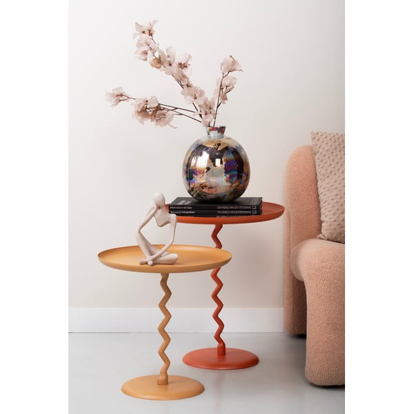 Metalowy okrągły stolik ø 40 cm Zig Zag – Leitmotiv-image-1