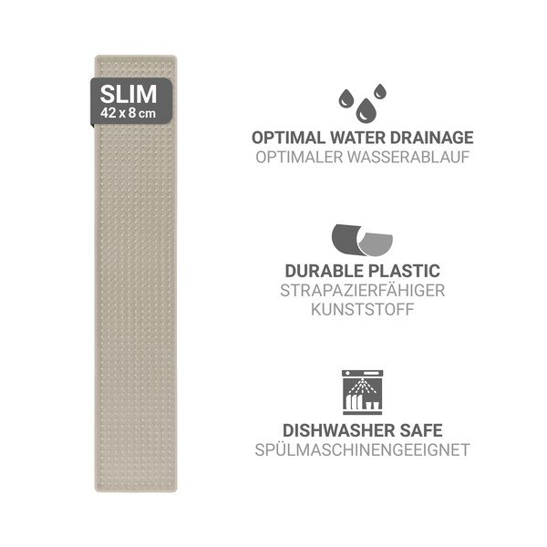 Beżowa plastikowa podkładka do naczyń 42x8 cm Slim – Wenko-image-4