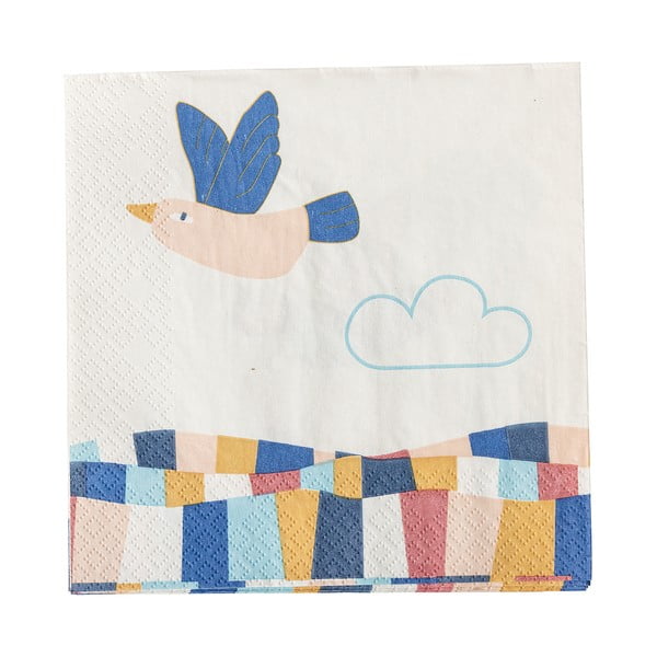 Papierowe serwetki zestaw 20 szt. 33x33 cm Colorine – Bloomingville Mini