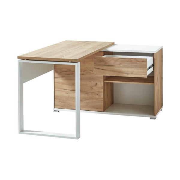 Biurko w dekorze dębu 120x117 cm Lioni – Germania-image-4