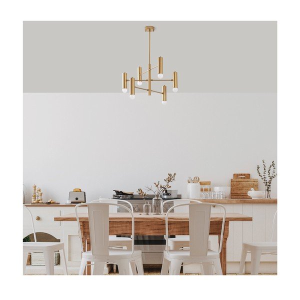 Lampa wisząca w kolorze złota z metalowym kloszem Gharib – Opviq lights-image-4