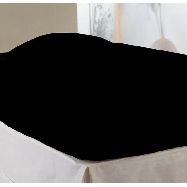 Pościel dla dwóch osób Descanso Jersey Black, 90x220 cm