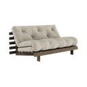 Szarobeżowa lniana rozkładana sofa 160 cm Roots Carob – Karup Design