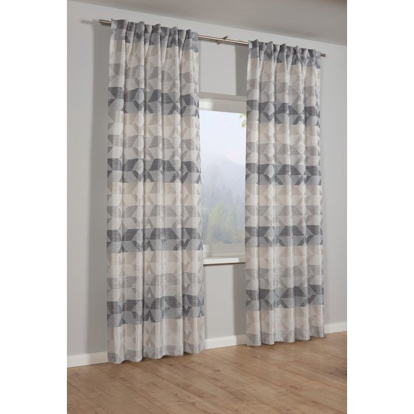 Szara firanka 245x140 cm Jacquard – Gardinia-image-1