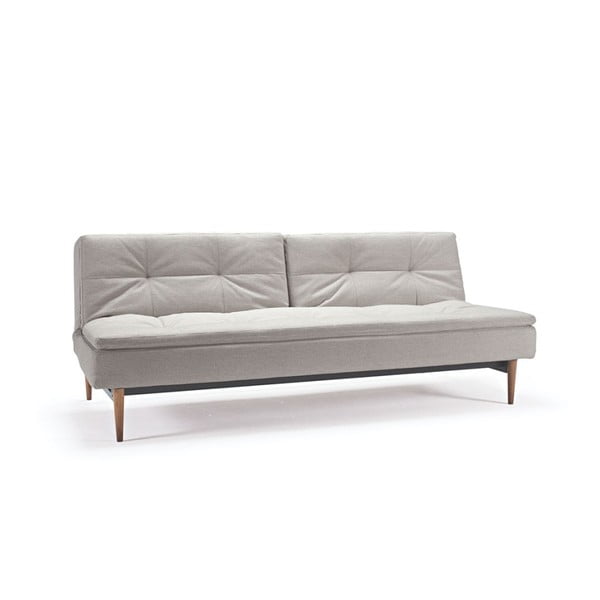Białoszara sofa rozkładana z jasnymi nogami Innovation Dublexo