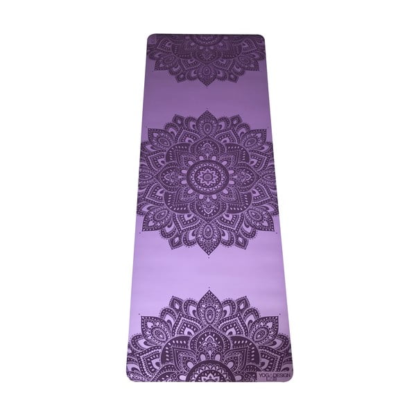 Fioletowa mata do jogi Yoga Design Lab Mandala Lavender, 5 mm