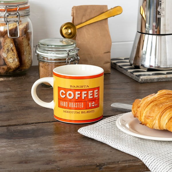 Czerwono-kremowy ceramiczny kubek 350 ml Barista – Rex London-image-1