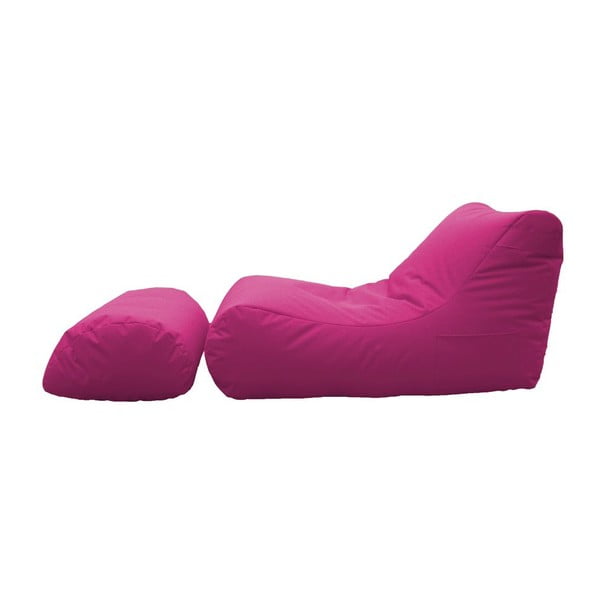 Fotel z podnóżkiem Sofia Pink