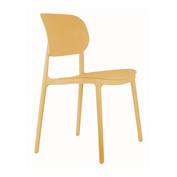 Żółte plastikowe krzesło Cheer – Leitmotiv