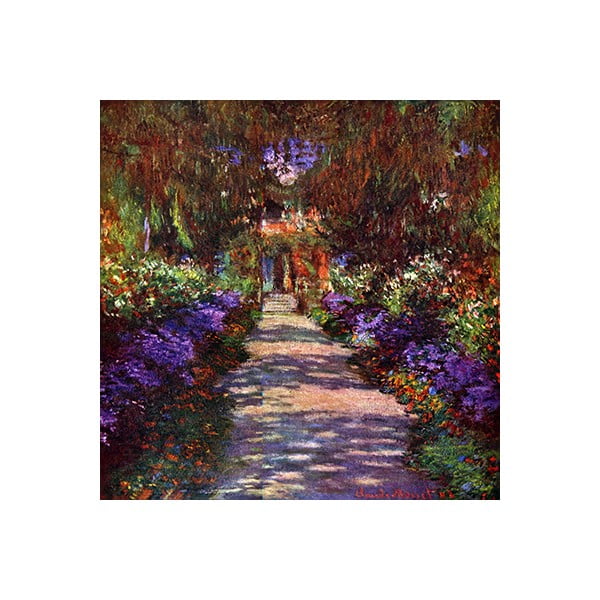 Reprodukcja obrazu Claude'a Moneta - Path in Monets Garden, 60x60 cm