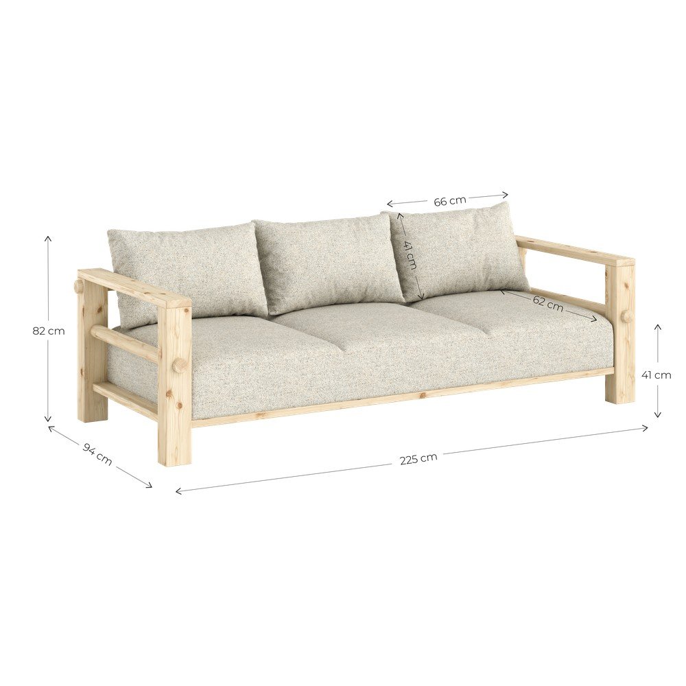 Jasnoszara sofa 225 cm Bare – Karup (zdjęcie 11)